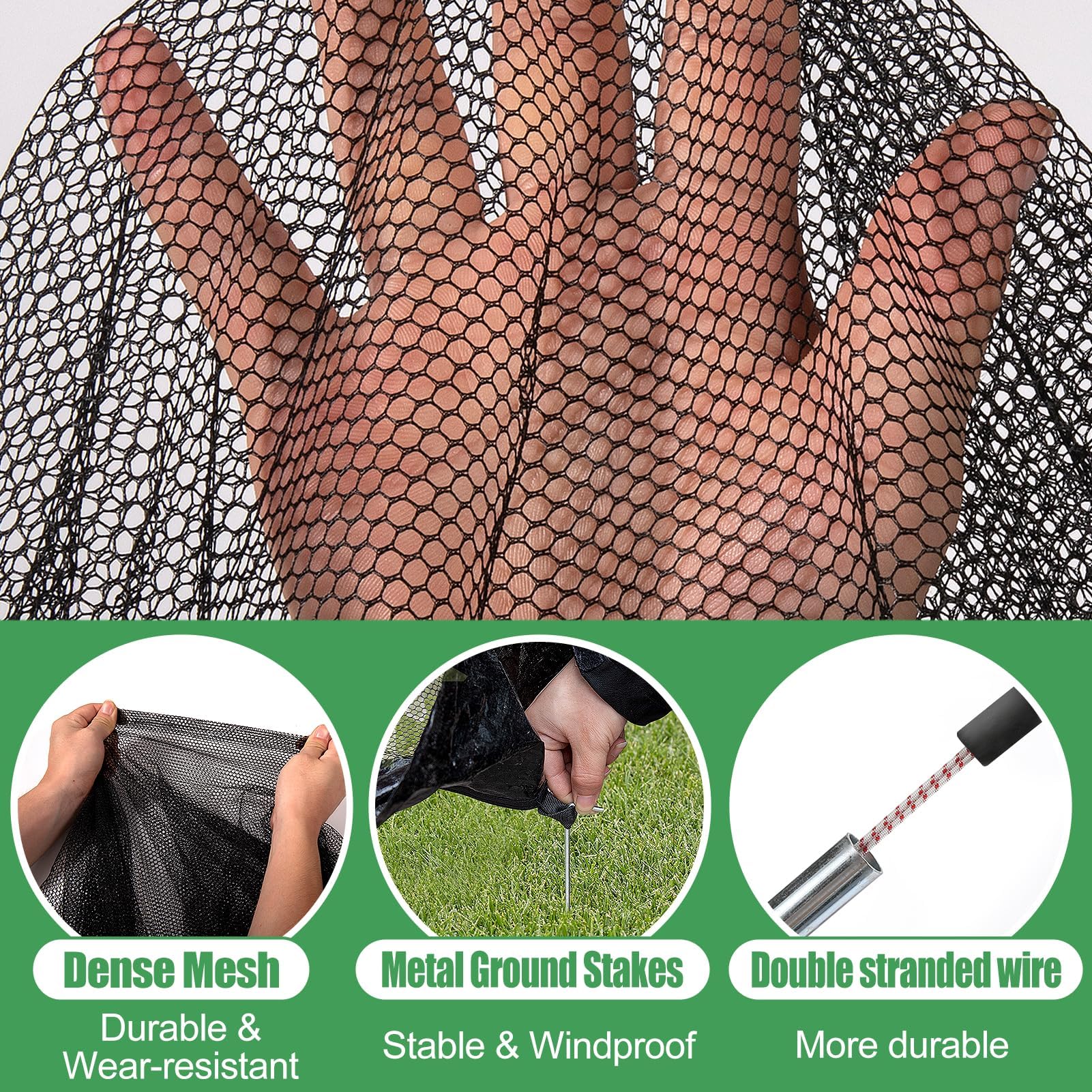 Alphatool fiberglass pole detail displaying sturdy support and weather resistance