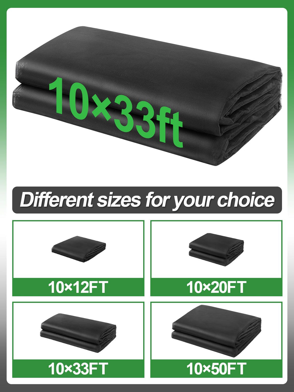 Alphatool roll next to ruler showing 10x33ft scale for planning coverage