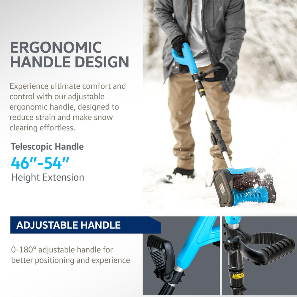 AlphaWorks adjustable ergonomic handle closeup showing reduced back strain benefit