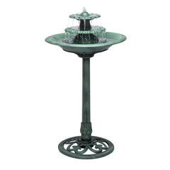 Alpine Corporation front view of 35-inch fountain showing cascade and elegant silhouette benefit relaxation