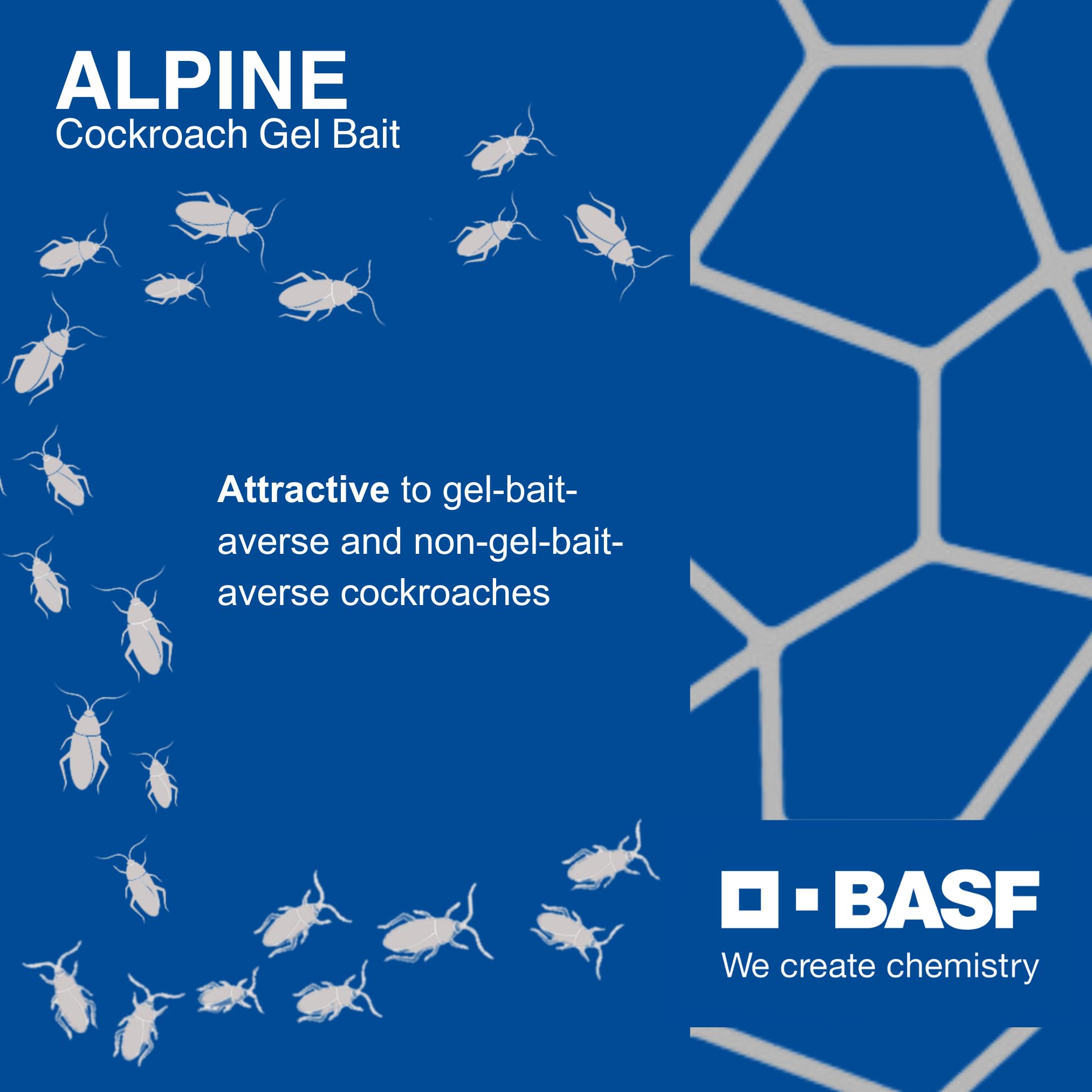 Alpine gel dots applied under sink cabinet demonstrating effective harborage targeting