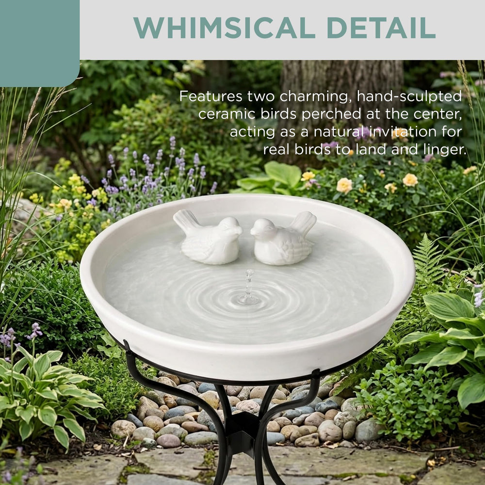 Alpine Corporation decorative bird accent closeup benefit: adds classic charm to water feature