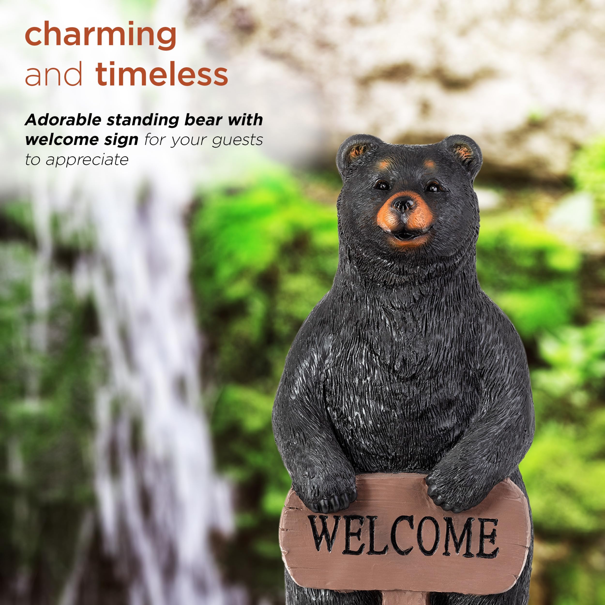 Alpine Corporation black bear close-up face revealing lifelike texture and appeal