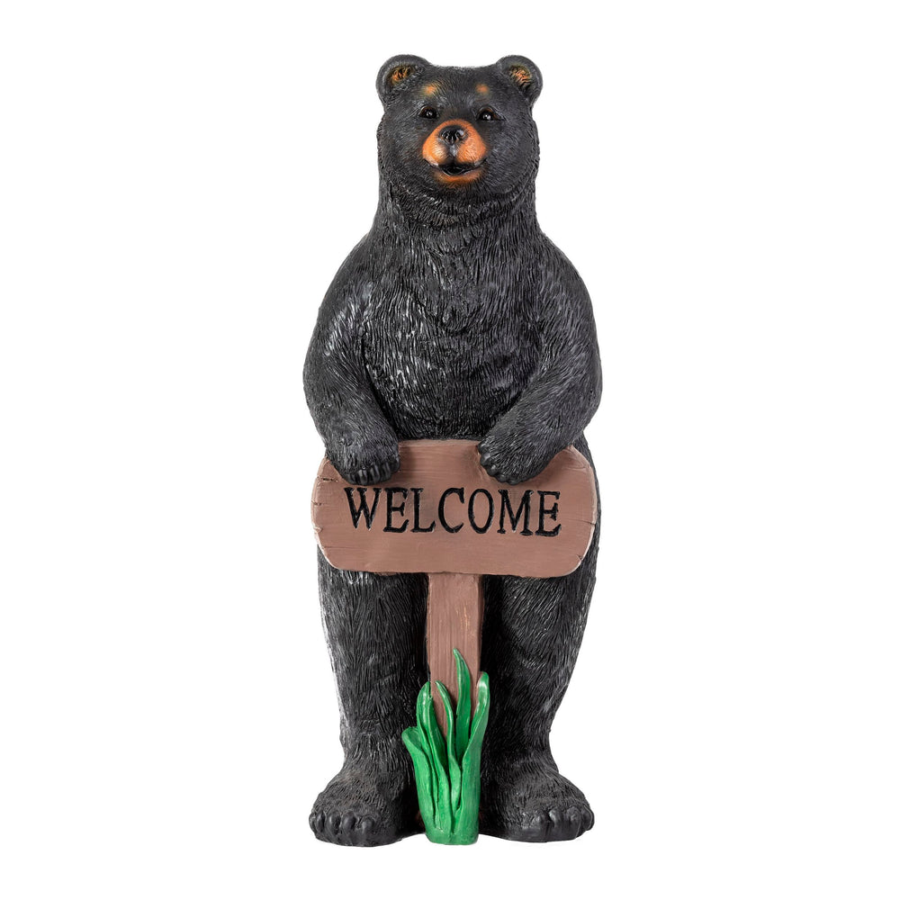 Alpine Corporation black bear texture detail showing painted, weatherproof finish