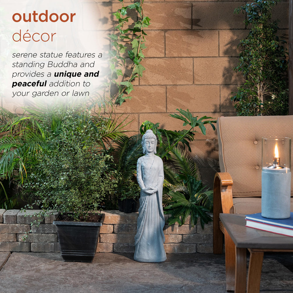 Alpine Corporation Buddha side profile detail highlighting realistic sculptural depth