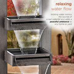 Alpine Corporation close-up of tiers highlighting calming cascade benefit