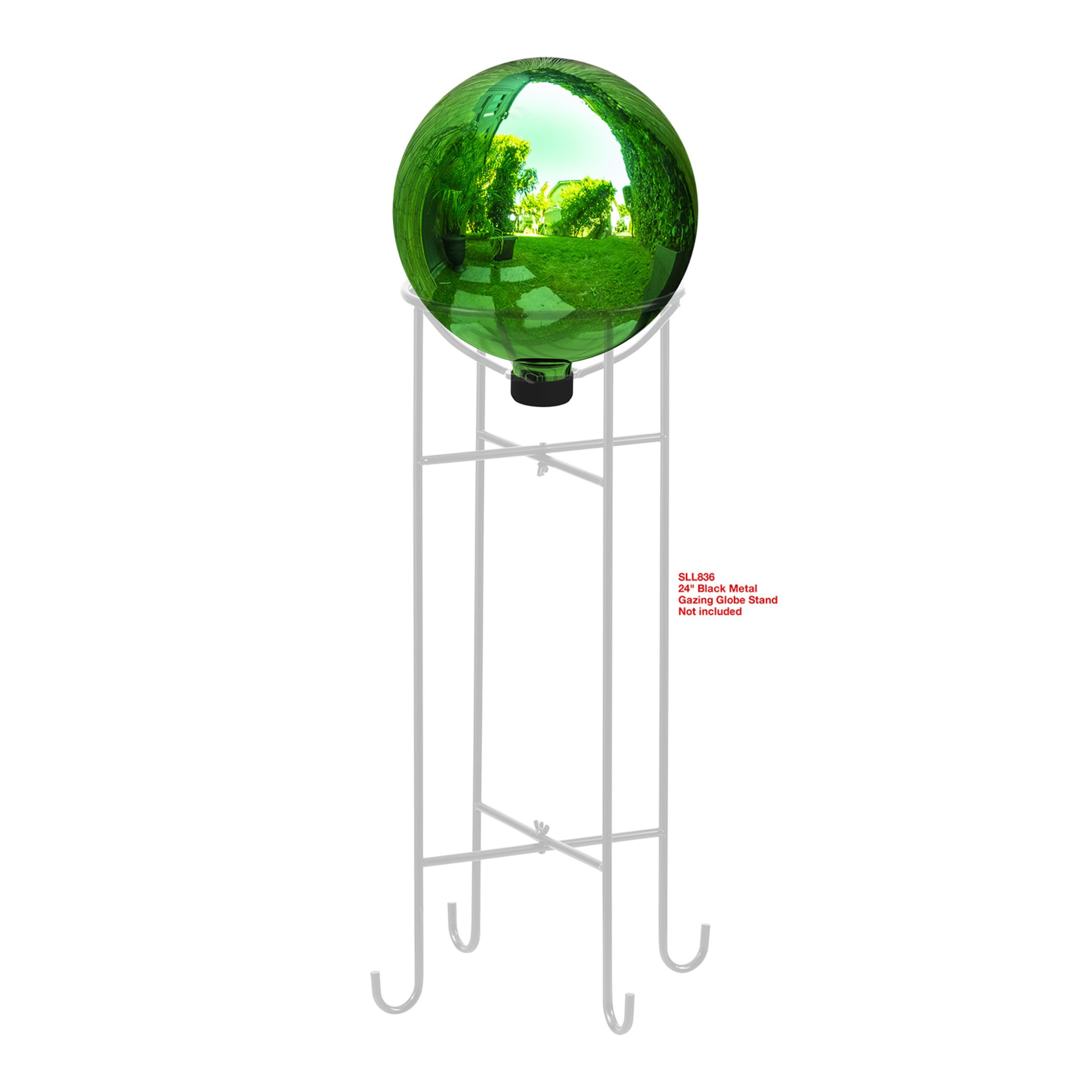 Alpine Corporation globe illuminated at night creating shimmer and ambient mood lighting