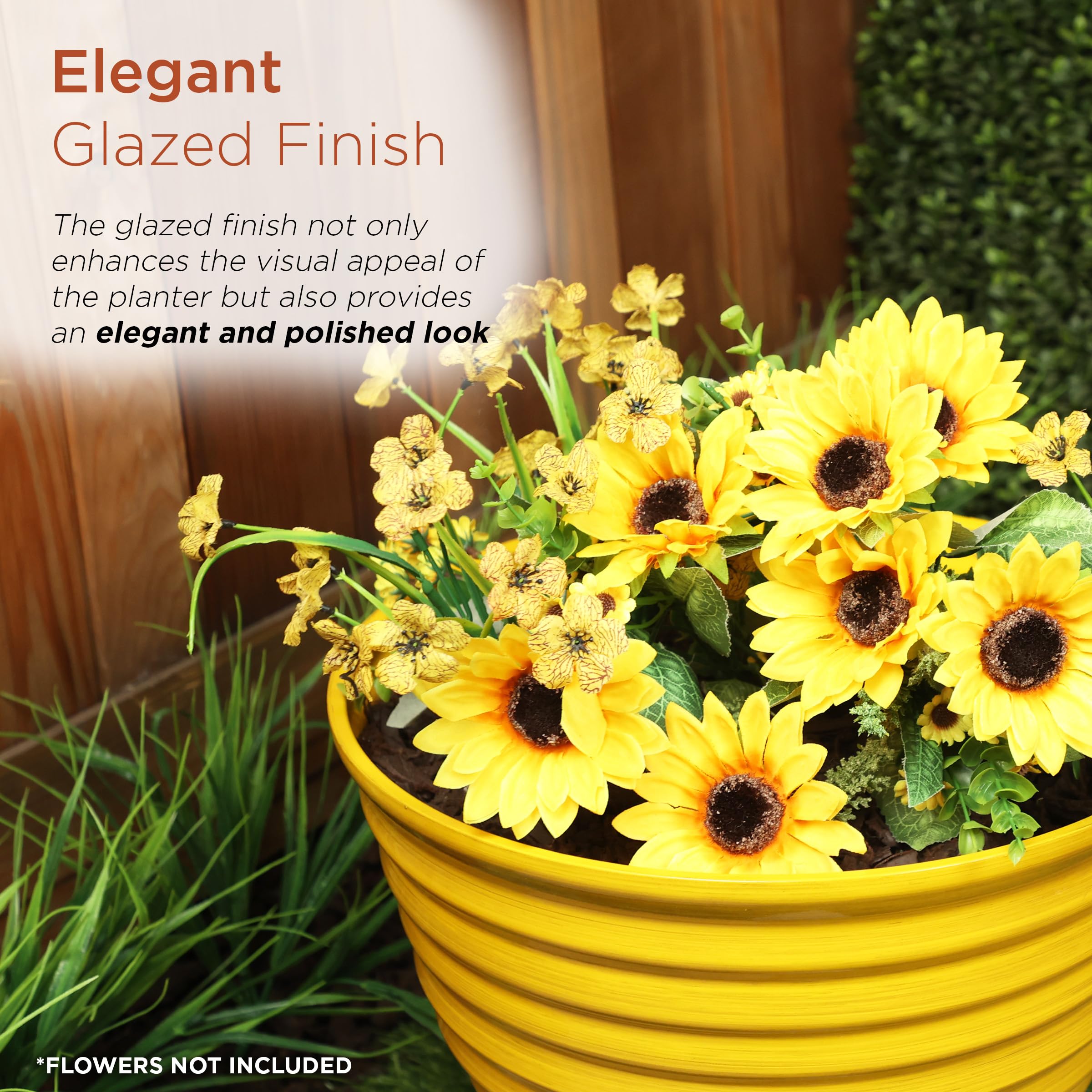 Alpine Corporation glossy finish reflecting light for easy cleaning and lasting color