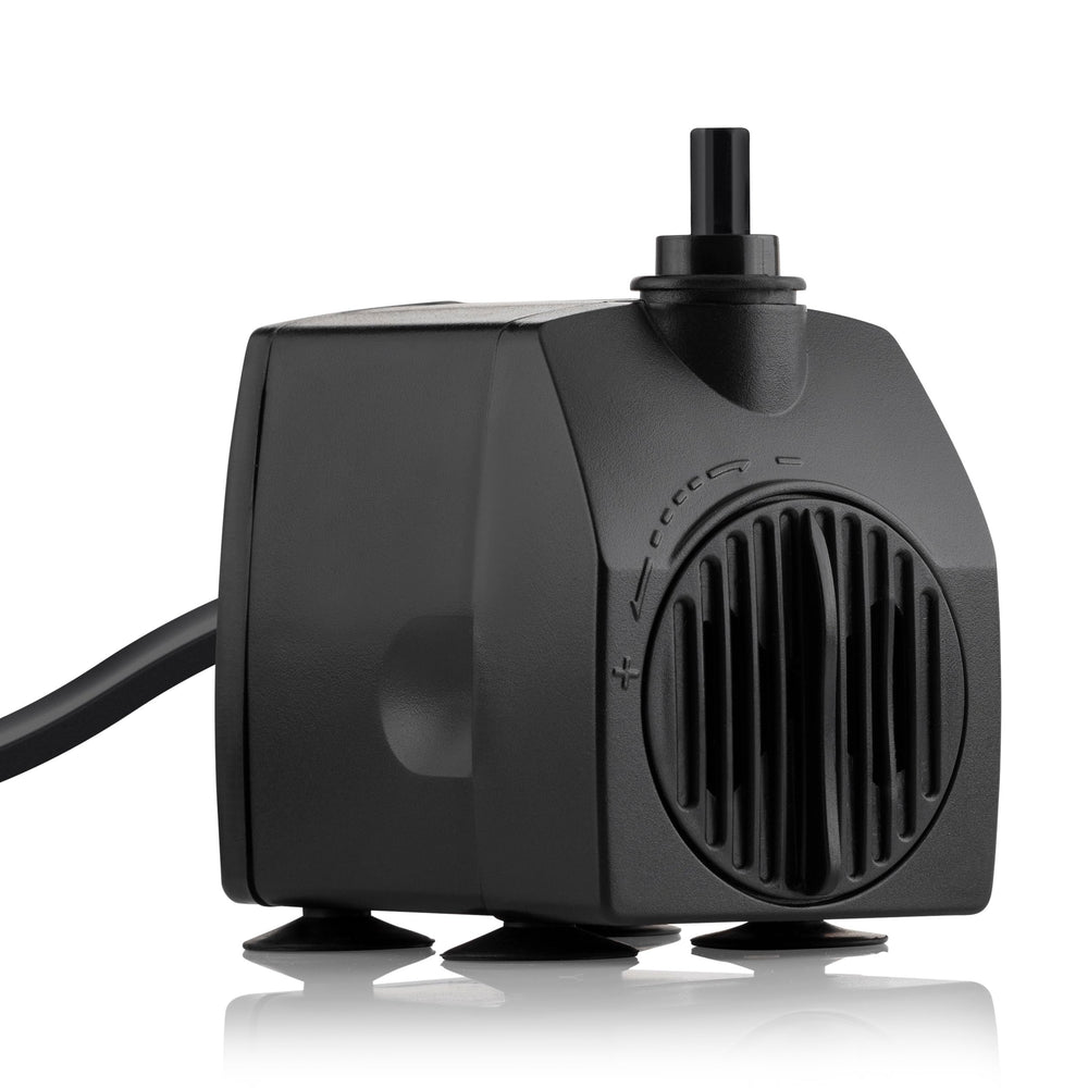 Alpine Corporation pump in fountain basin showing size and scale for small features