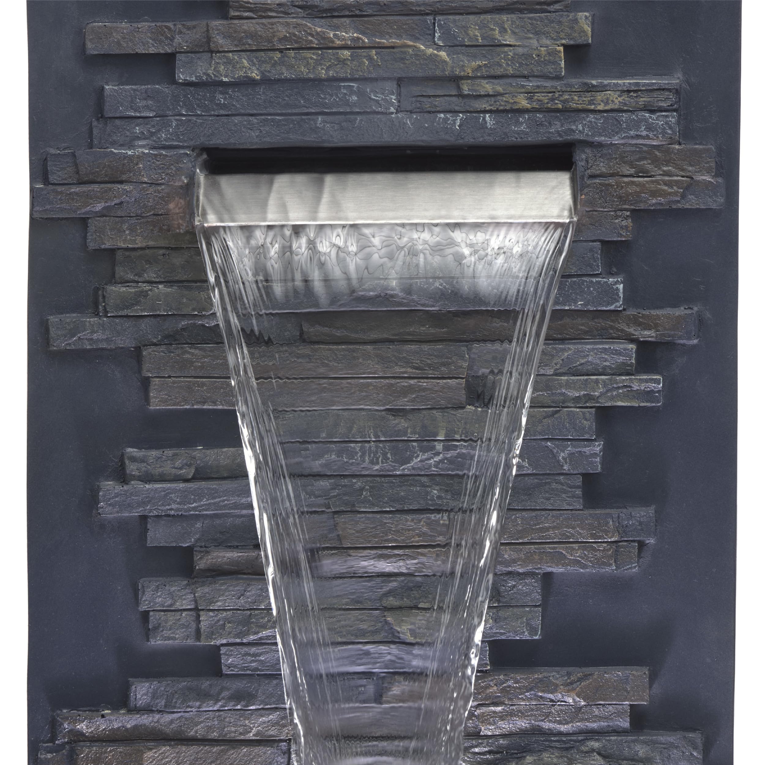 Alpine Corporation fountain in garden setting adding ambience and soft water sounds