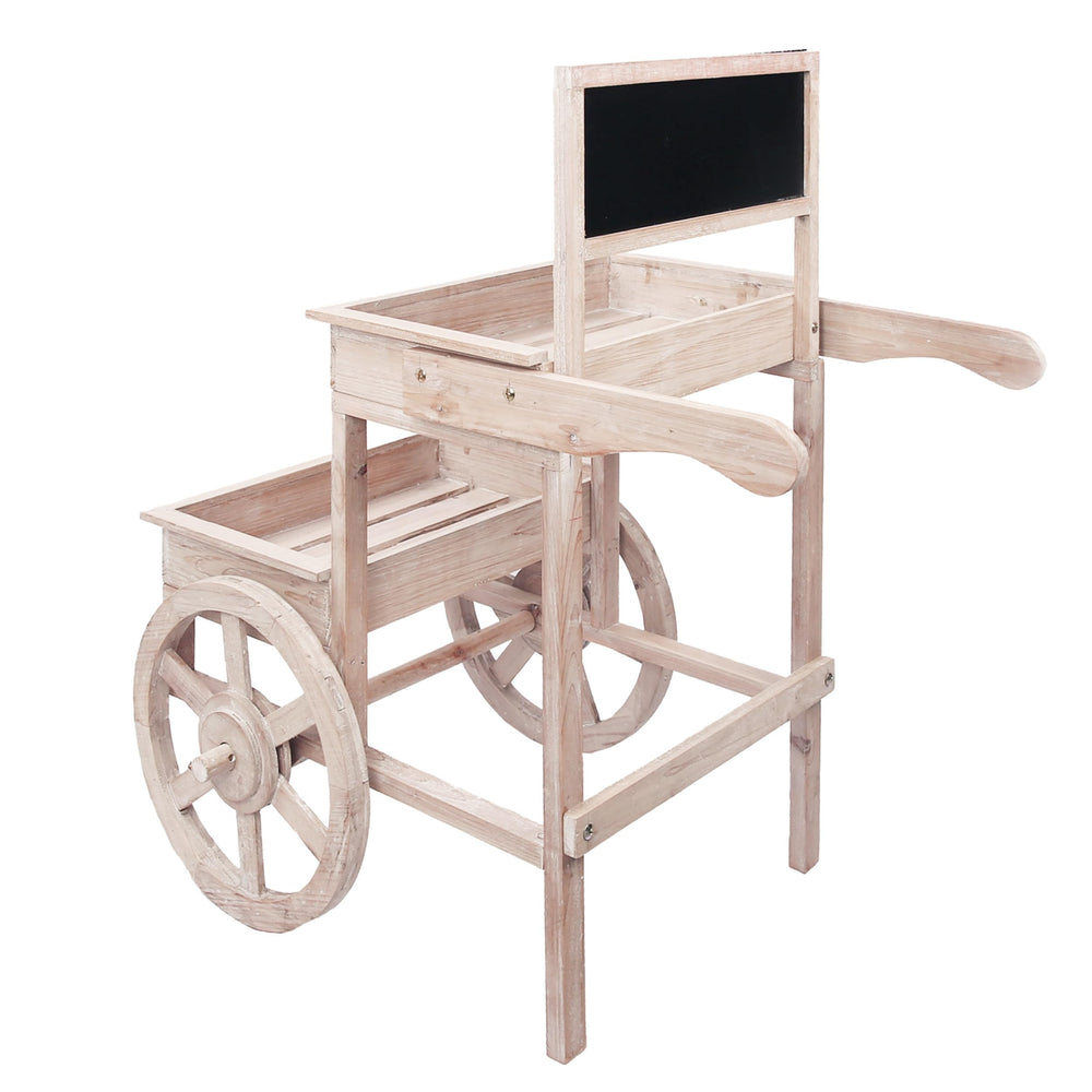 Alpine Corporation plant cart staged on a porch with pots, creates inviting outdoor décor
