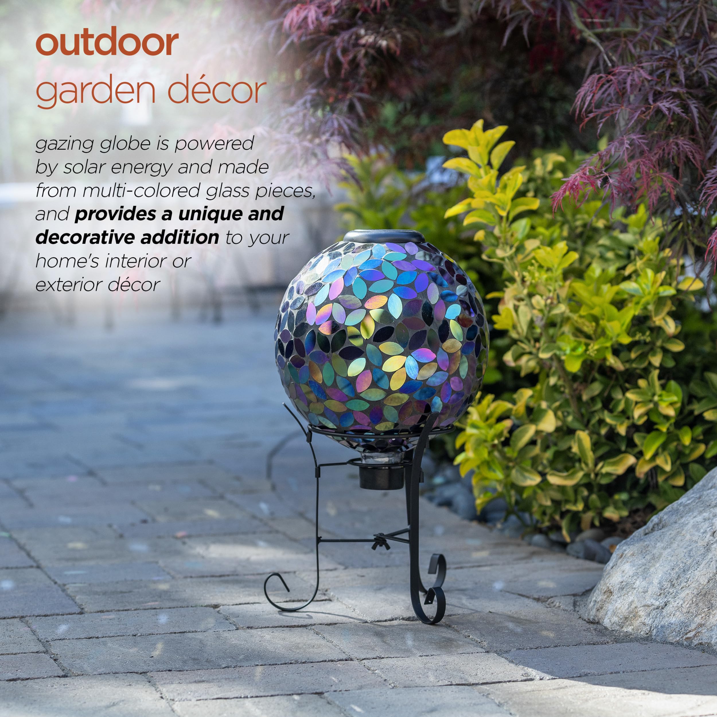 Alpine Corporation metal stand detail showing sturdy weather-resistant support