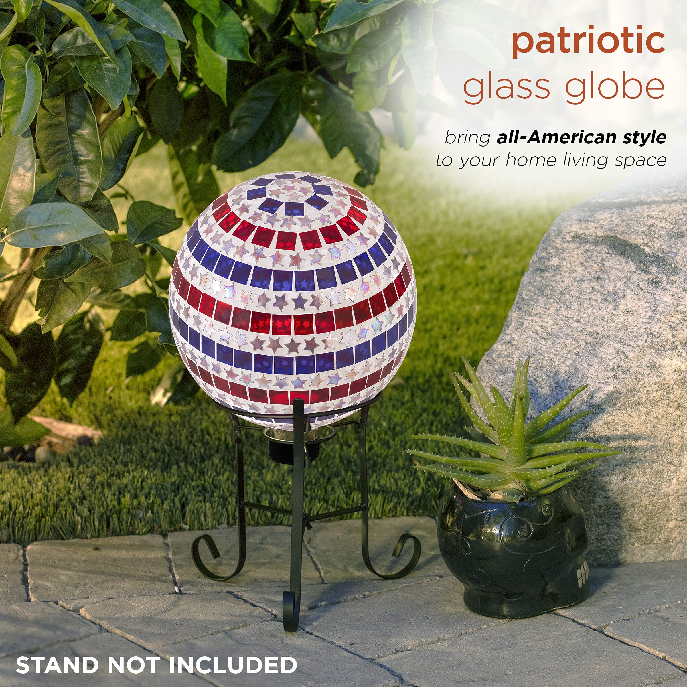 Alpine Corporation globe styled on an entryway table to boost curbside welcome