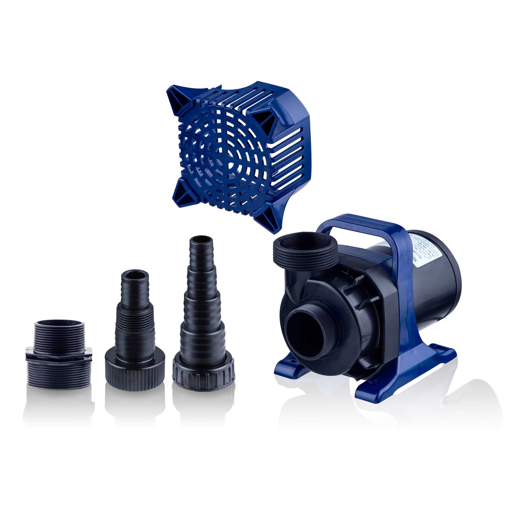 Alpine Corporation pump motor detail illustrating heavy-duty 540W build and low noise