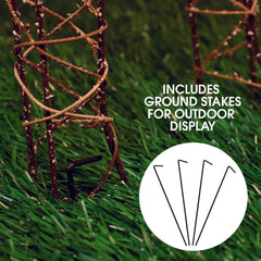 Alpine Corporation side profile of grazing reindeer showing compact shape and silhouette