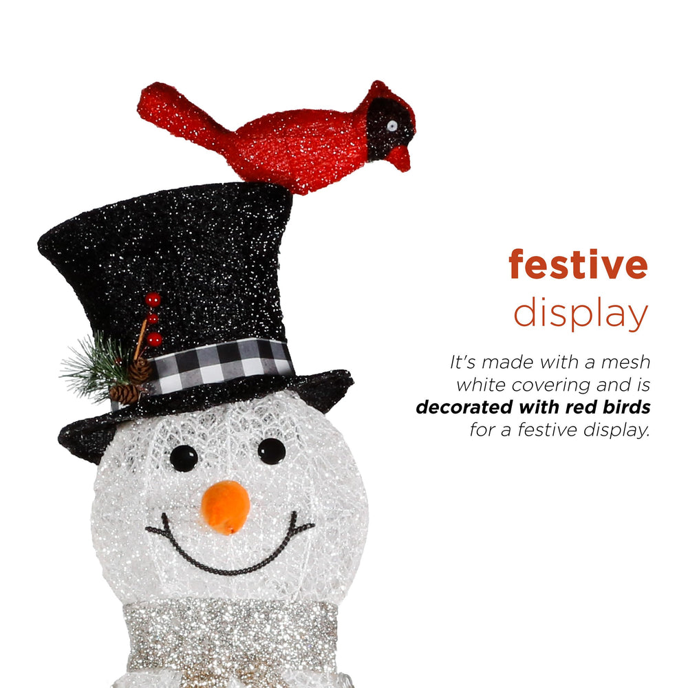 Alpine Corporation close-up of red bird accent adding festive color and charm