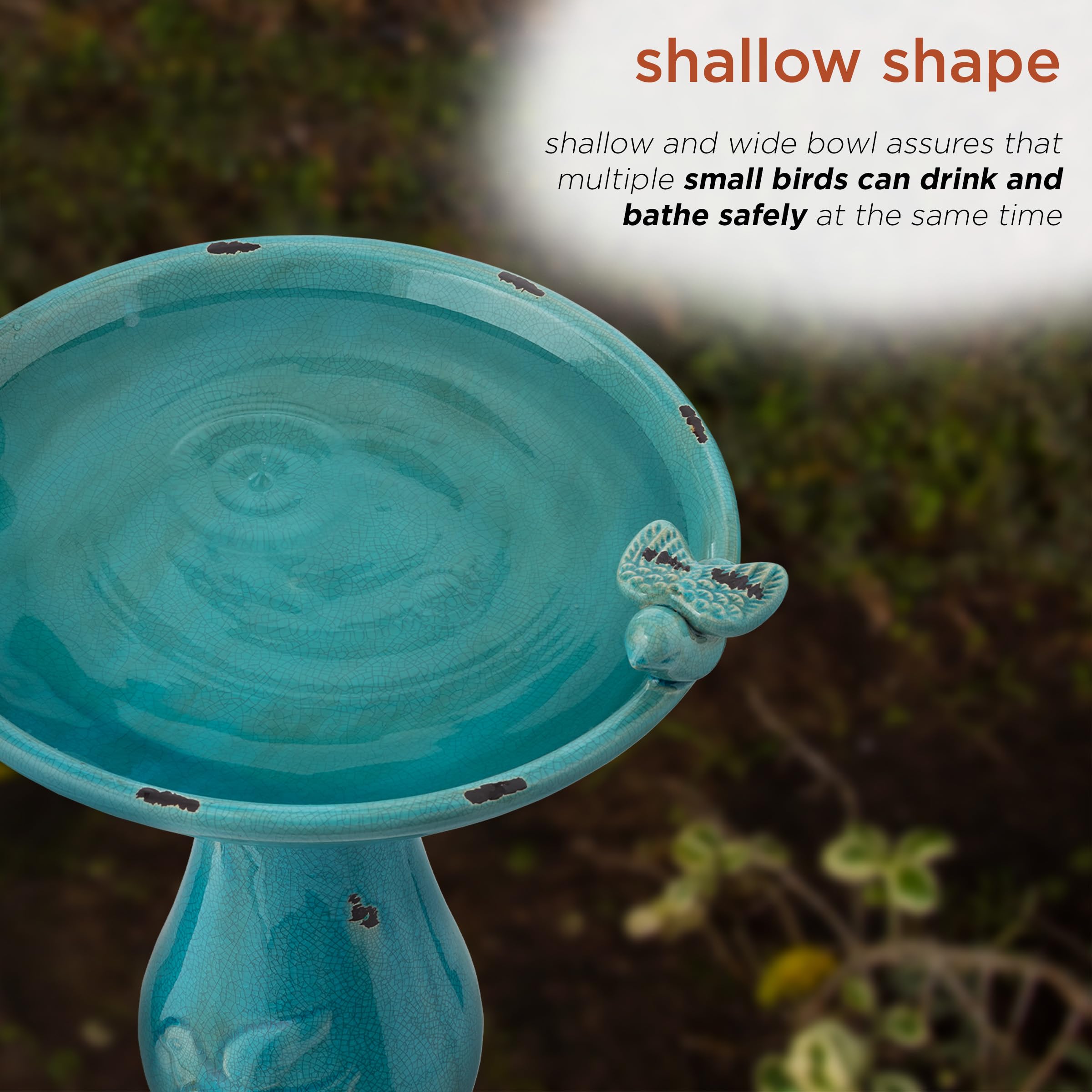 Alpine Corporation weathered ceramic texture emphasizing antique look