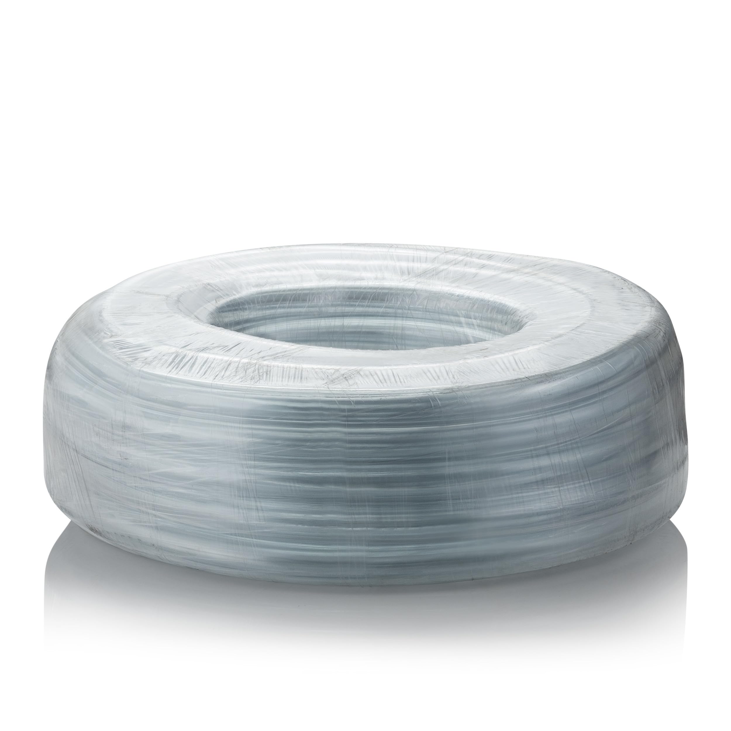 Alpine Corporation tubing next to ruler showing 100 ft coil length for long runs