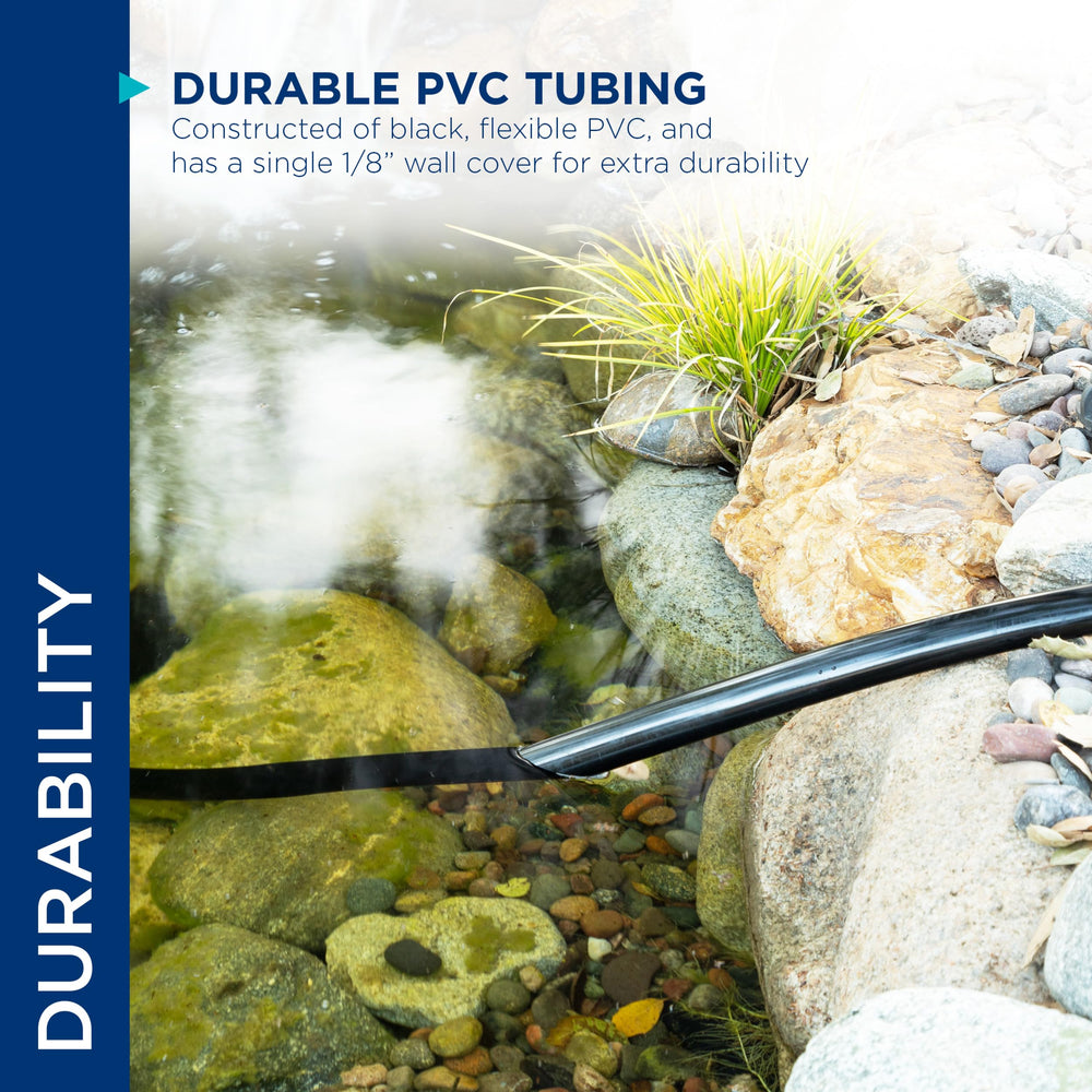 Alpine Corporation submerged tubing in pond demonstrating low visibility benefit