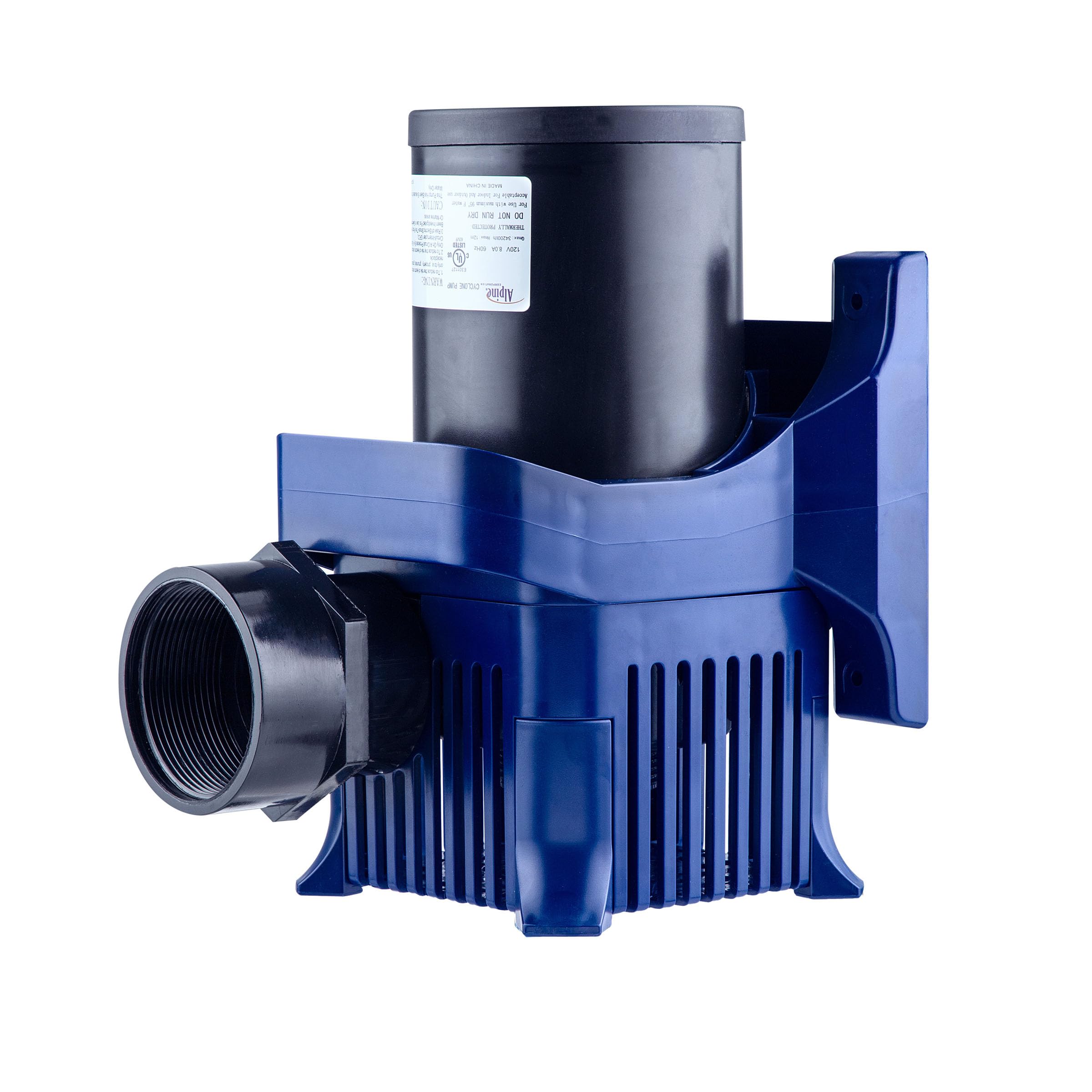 Alpine Corporation pump powering waterfall showing strong flow and visual impact