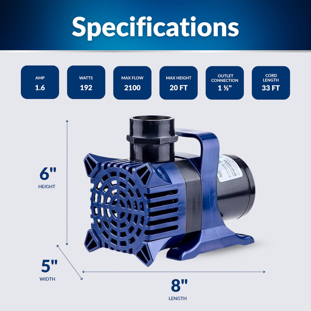 Alpine Corporation Cyclone pump side profile highlighting durable epoxy-protected body