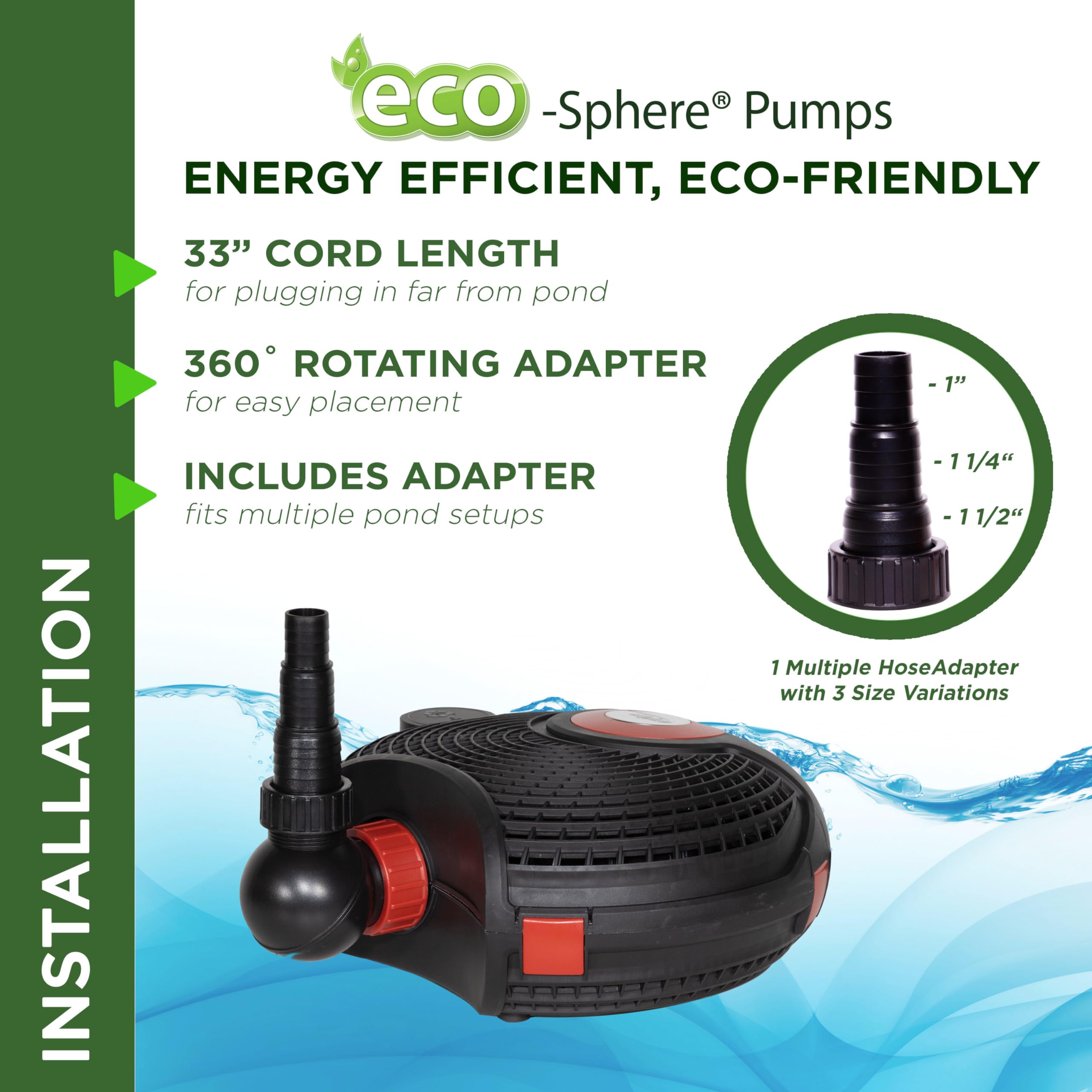 Alpine Corporation inline flow controller image showing adjustable water flow for feature tuning