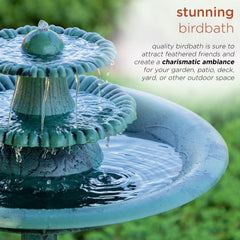 Alpine Corporation close-up of tiers highlighting flowing water and craftsmanship for peaceful sound