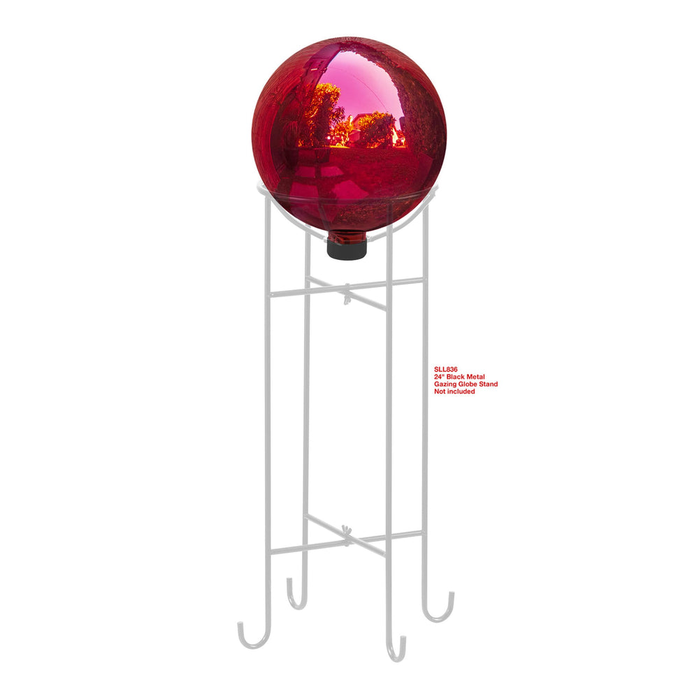 Alpine Corporation globe reflecting sunlight to create bright highlights