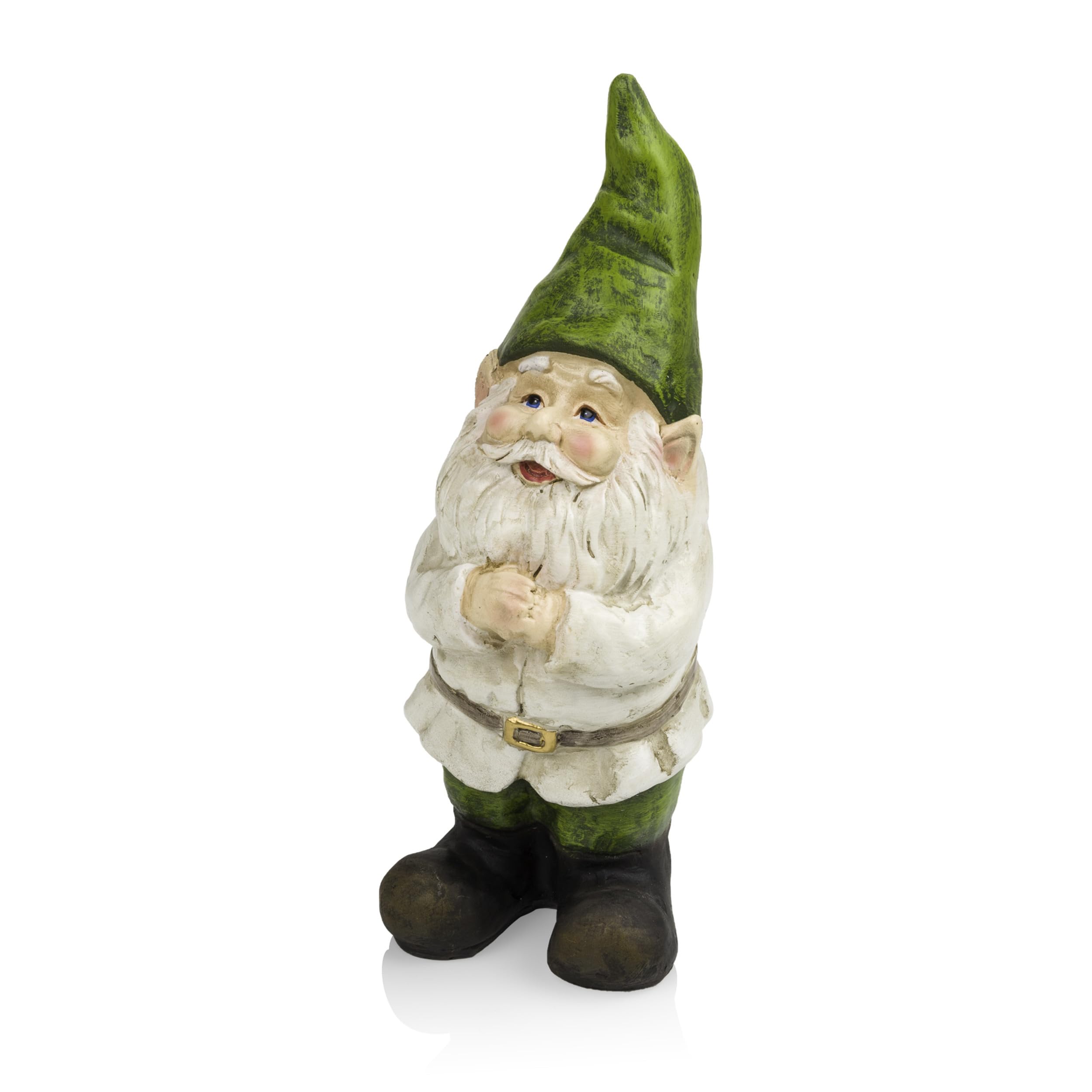 Alpine Corporation gnome on porch step illustrating welcoming accent for entryways