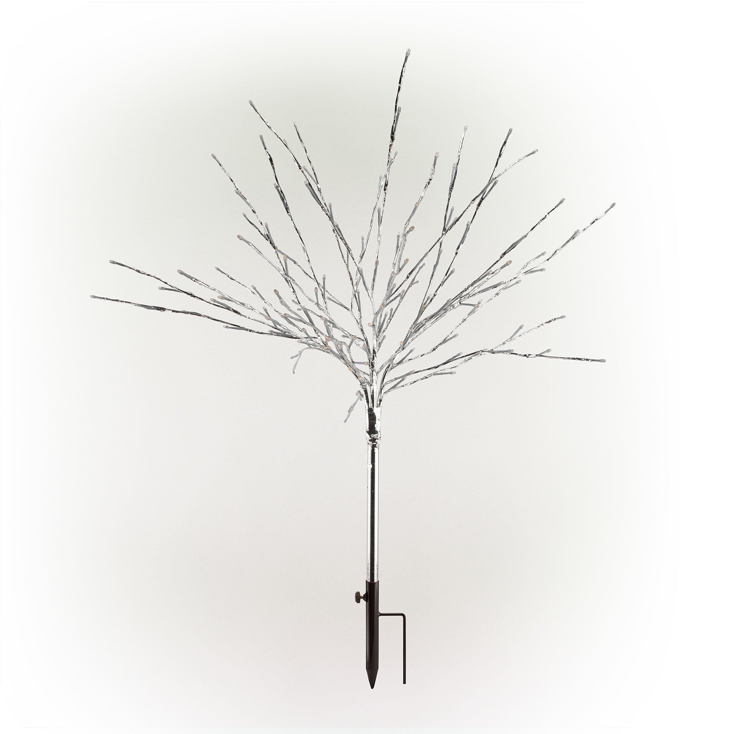 Alpine Corporation close-up of flexible metallic branches highlighting adjustable styling and light reflections