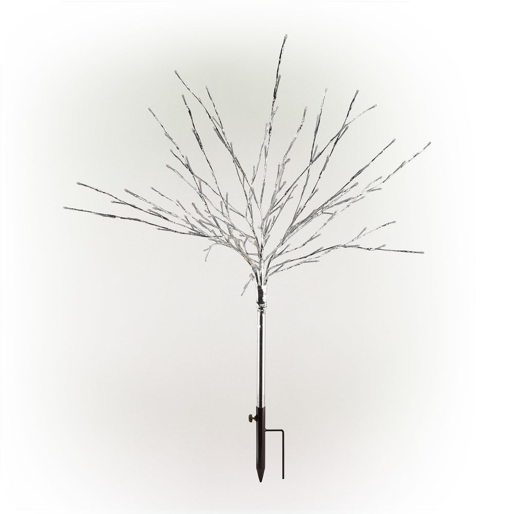 Alpine Corporation close-up of flexible metallic branches highlighting adjustable styling and light reflections