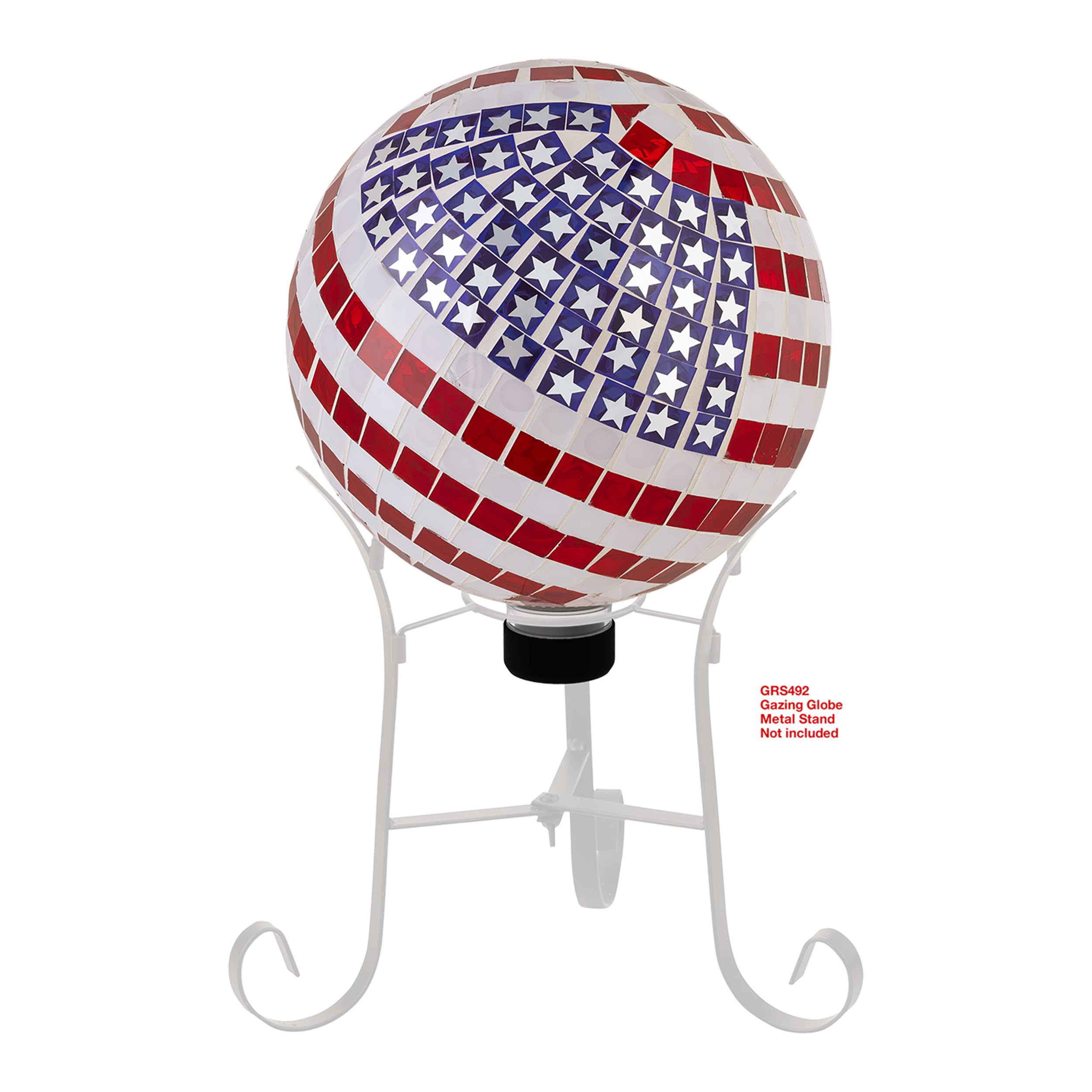 Alpine Corporation globe on indoor table offering patriotic indoor decor option