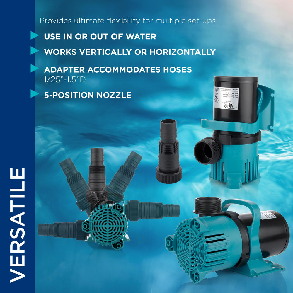 Alpine Corporation PEG3000 submerged in pond demonstrating steady circulation benefit