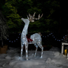 Alpine Corporation front view of reindeer showing festive glow and tall presence