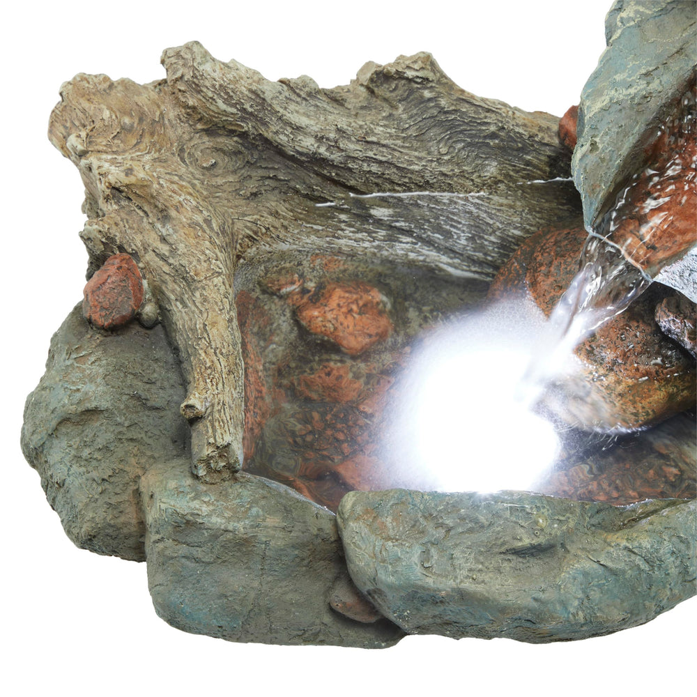 Alpine Corporation captured water flowing over tiers demonstrating natural cascading motion