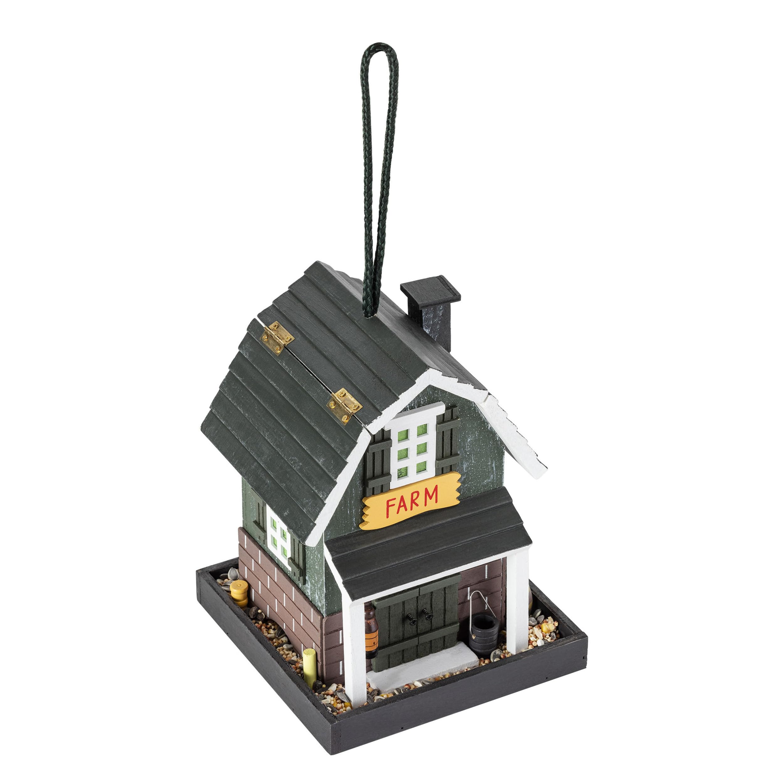 Alpine Corporation feeder used on tabletop providing decorative patio bird feeding