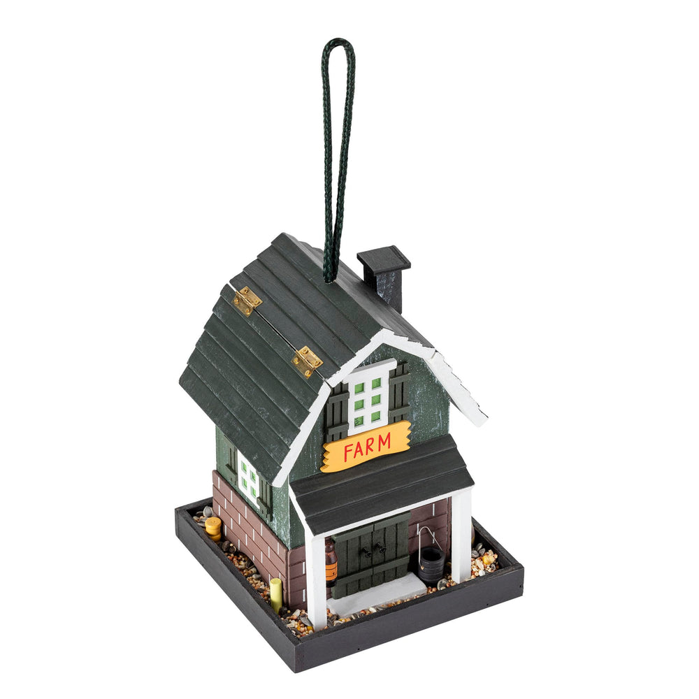 Alpine Corporation feeder used on tabletop providing decorative patio bird feeding