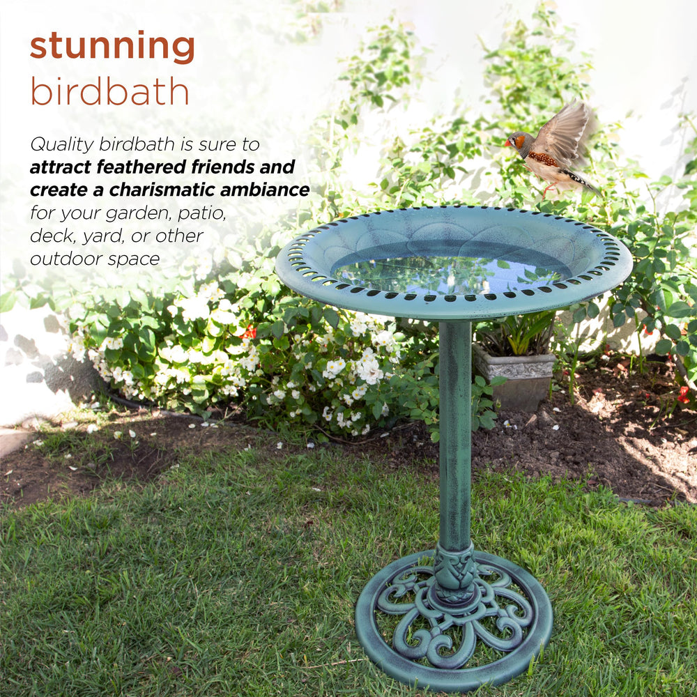 Alpine Corporation side profile showing 28-inch height for easy garden placement
