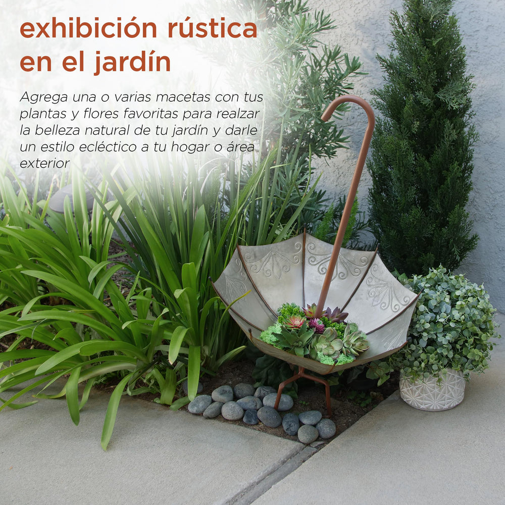 Alpine Corporation planter filled with succulents adding low-maintenance greenery