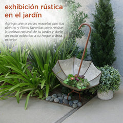 Alpine Corporation planter filled with succulents adding low-maintenance greenery