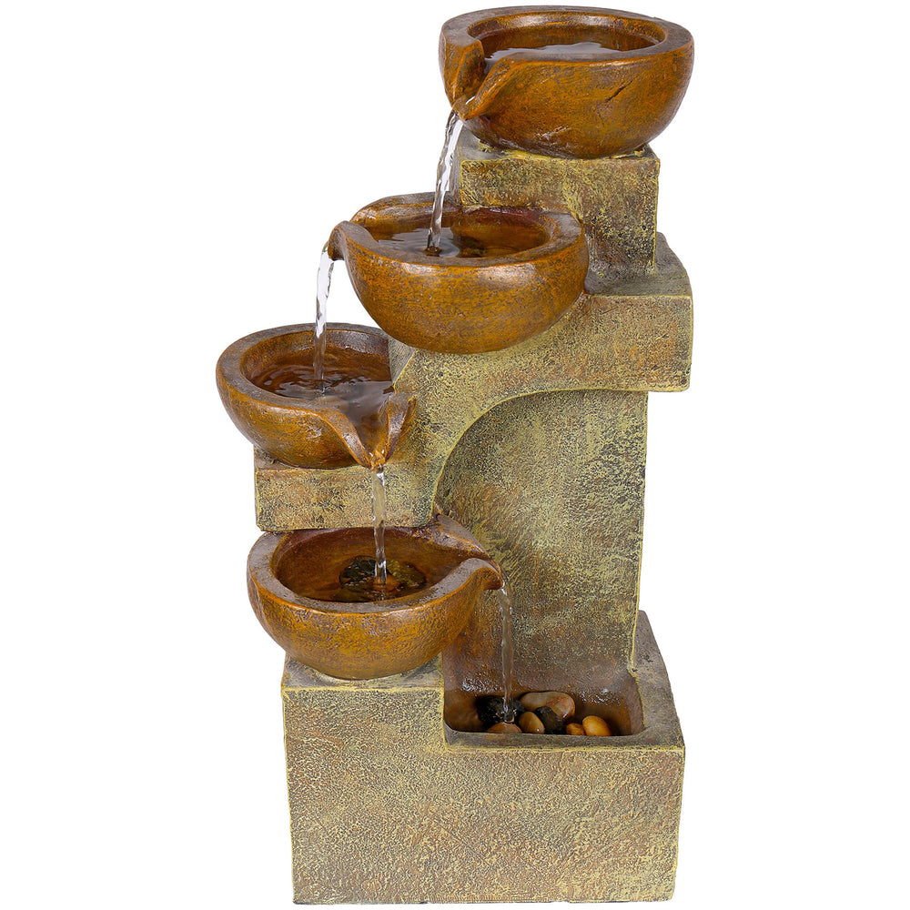 Alpine Corporation fountain on dining table illustrating compact size and scale