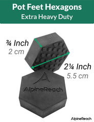 AlpineReach pot feet supporting planters on wood deck preventing stains and rot