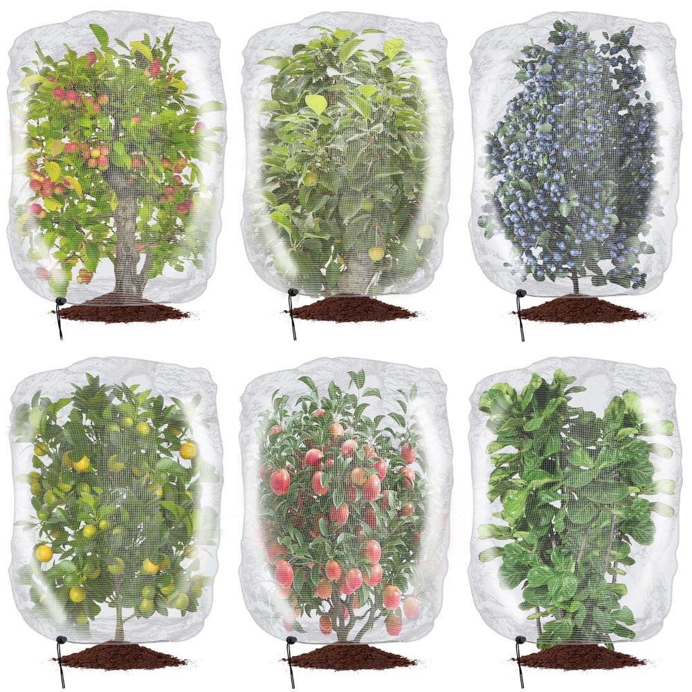 Alpurple front packaging showing six tree nets protecting plants