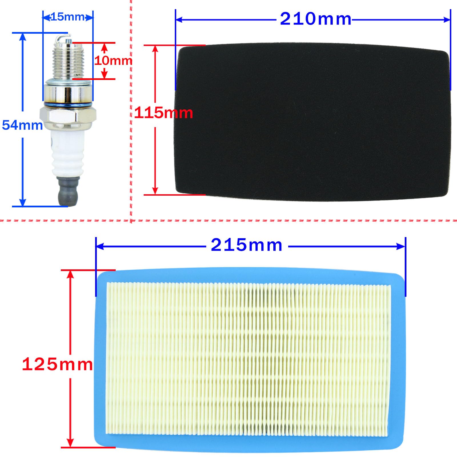 ALRACALL spark plug and fuel filter close-up for reliable ignition and fuel flow benefit