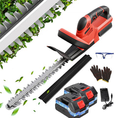 ALSO GO front view of trimmer showing full 22-inch blade and body benefit easy reach