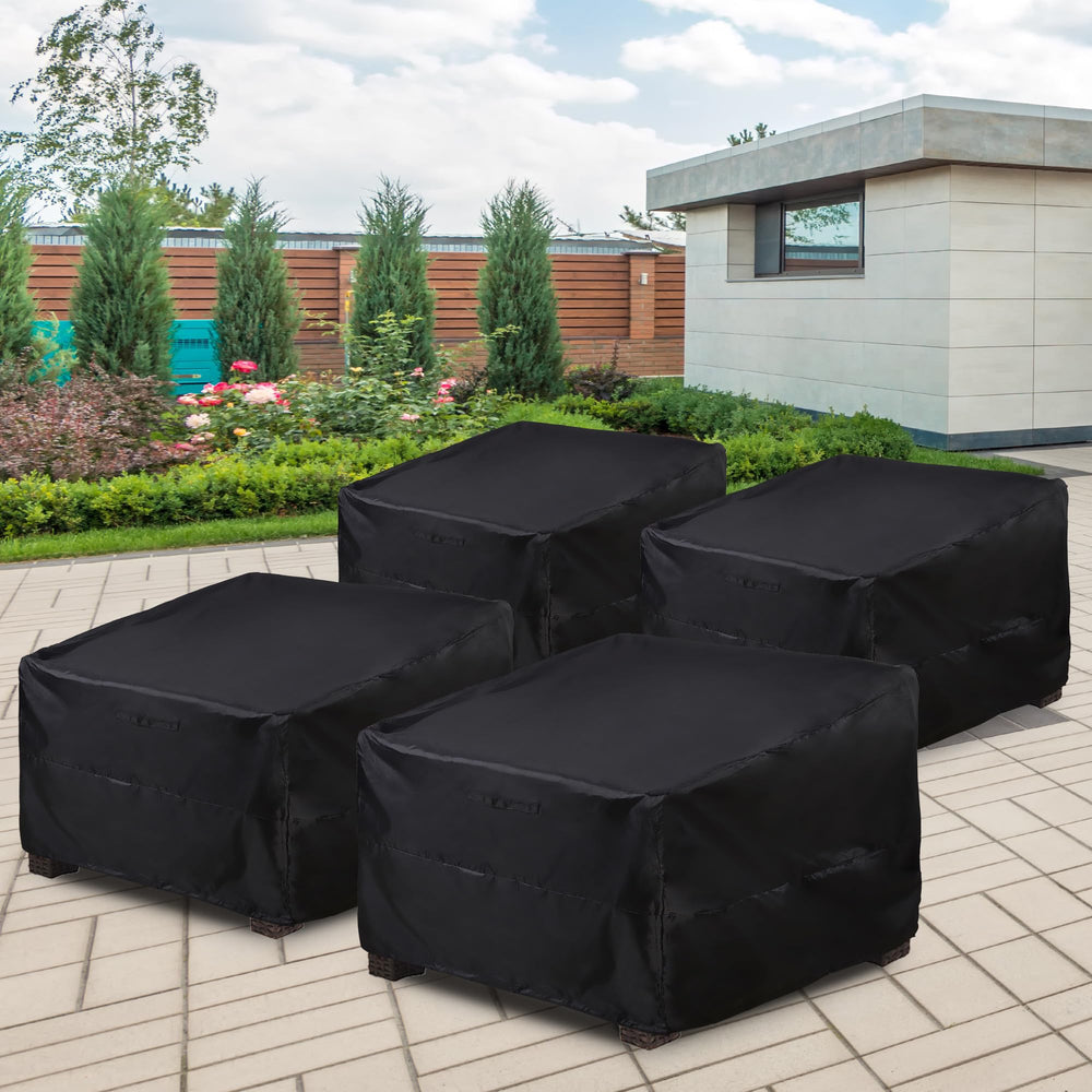 ALSTER lifestyle backyard setup with covers, keeps furniture clean and dry