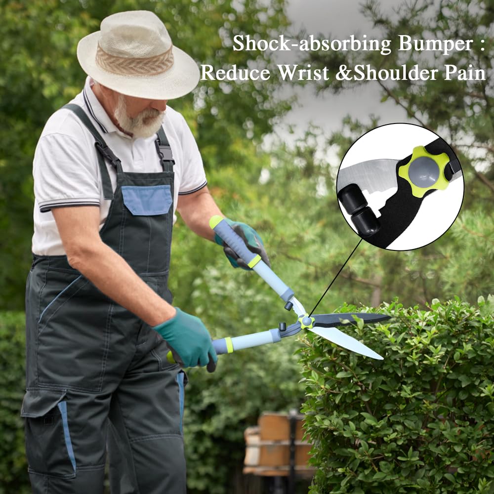 Altdorff hedge shears full length showing polished blades and precise trimming benefit