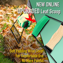Altdorff hand lifting leaves with scoop demonstrating reduced bending and effort