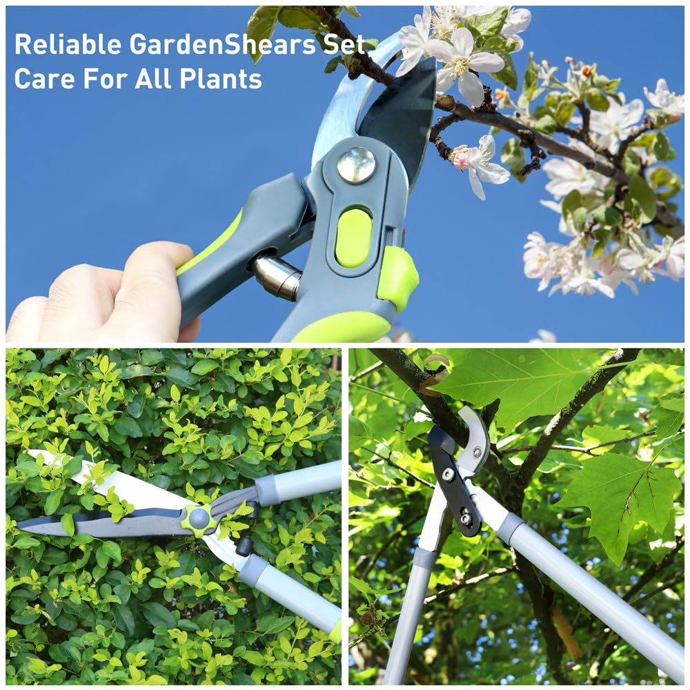 Altdorff pruning tools organized in garage setting showing tidy storage benefit
