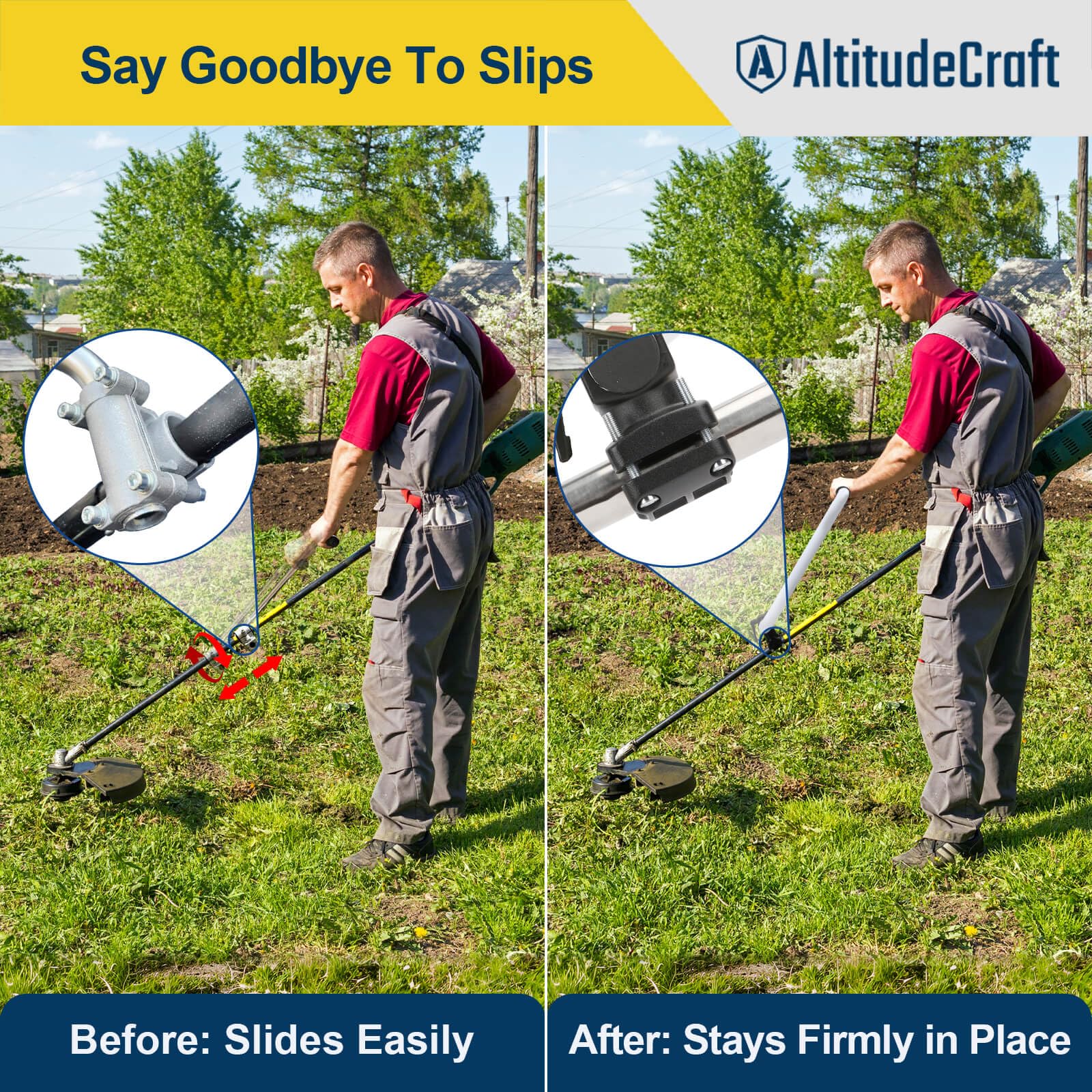 AltitudeCraft angle leverage demo shows improved posture and trimming reach